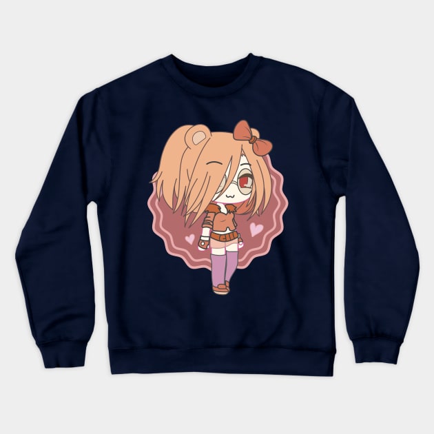 Gacha Life Bear Girl Ritta Chan Crewneck Sweatshirt by UwU Kitty